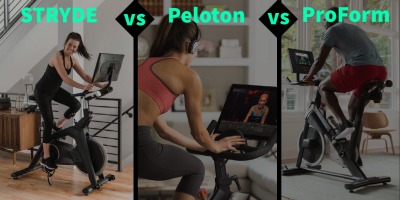 stryde, peloton and proform comparison table (vs)